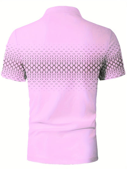 Herren Poloshirt mit modernem Muster – Stilvolles Freizeitshirt für Alltag und Ausgehen