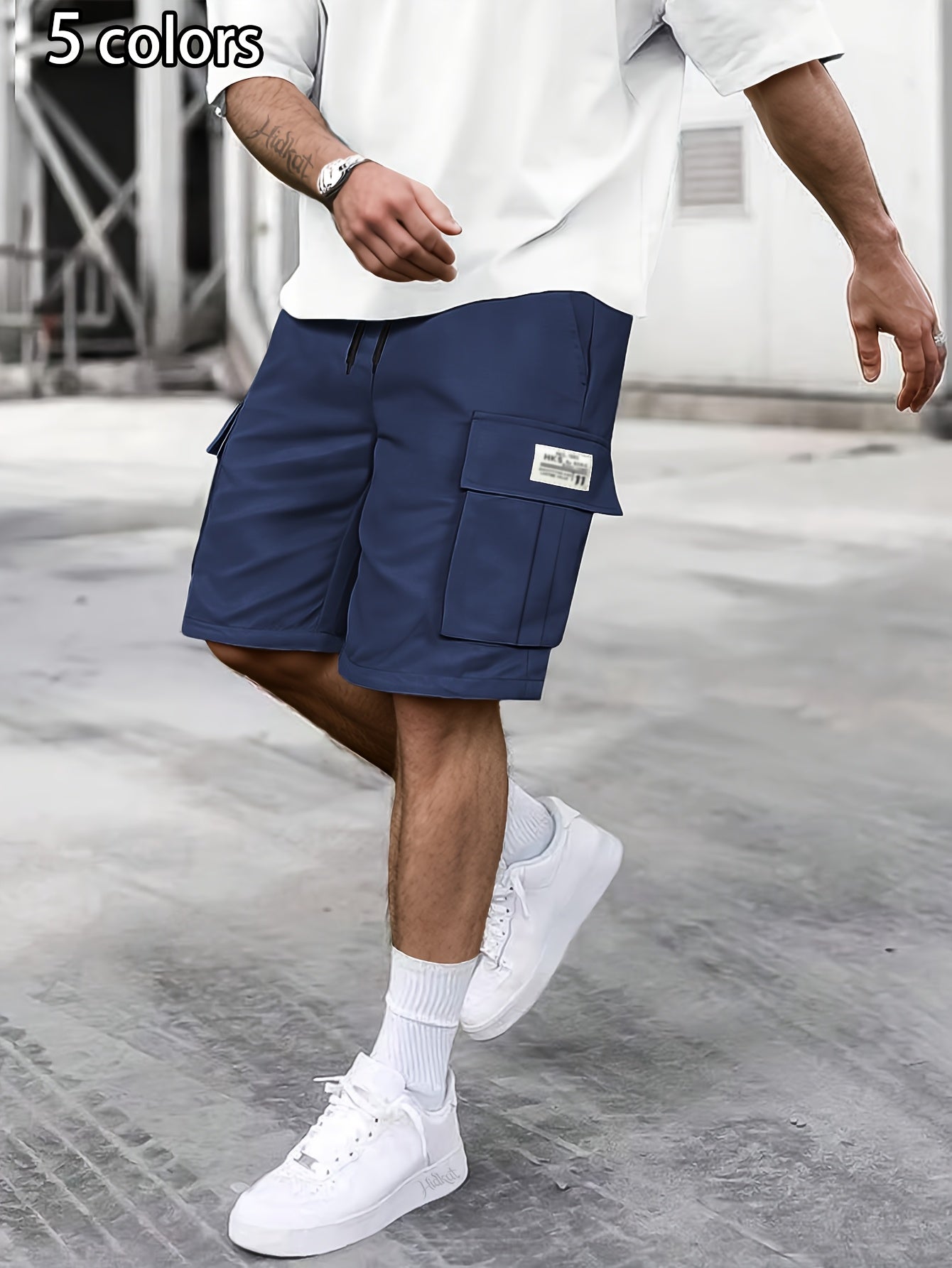 Herren Cargo Shorts Freizeit Streetwear mit Tasche – Lässige Sommer Bermuda für Alltag und Sport