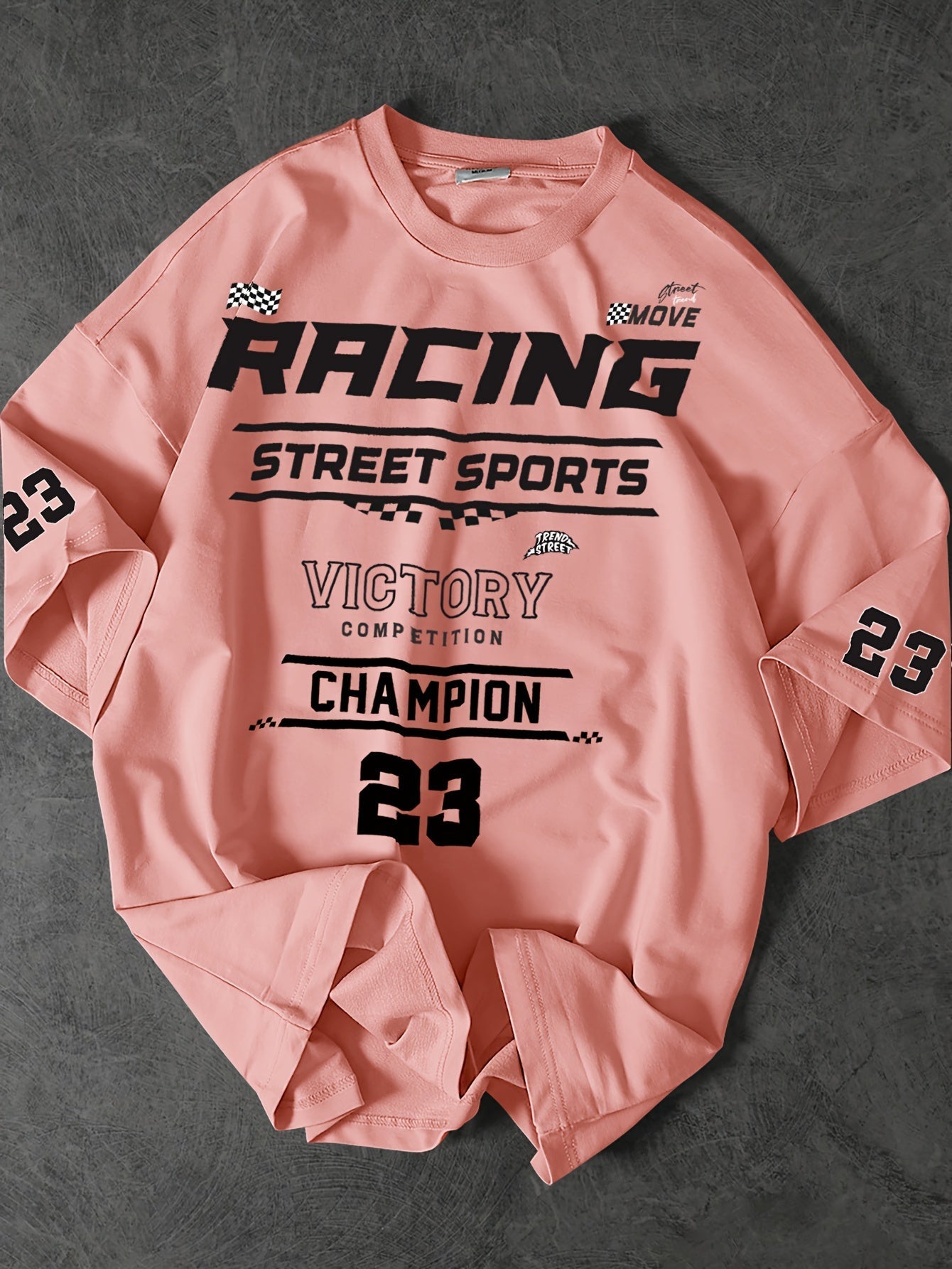 Herren Street Racing Sports Champion T-Shirt mit Print – Urban Style Freizeitshirt
