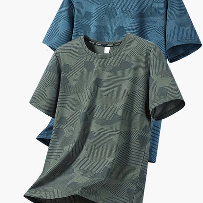 Herren Freizeit T-Shirt Set – Atmungsaktive Kurzarmshirts für Alltag und Sport