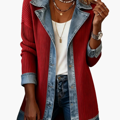 Damen Blazer im modernen Denim-Look – Eleganter Business & Casual Blazer für Alltag und Büro