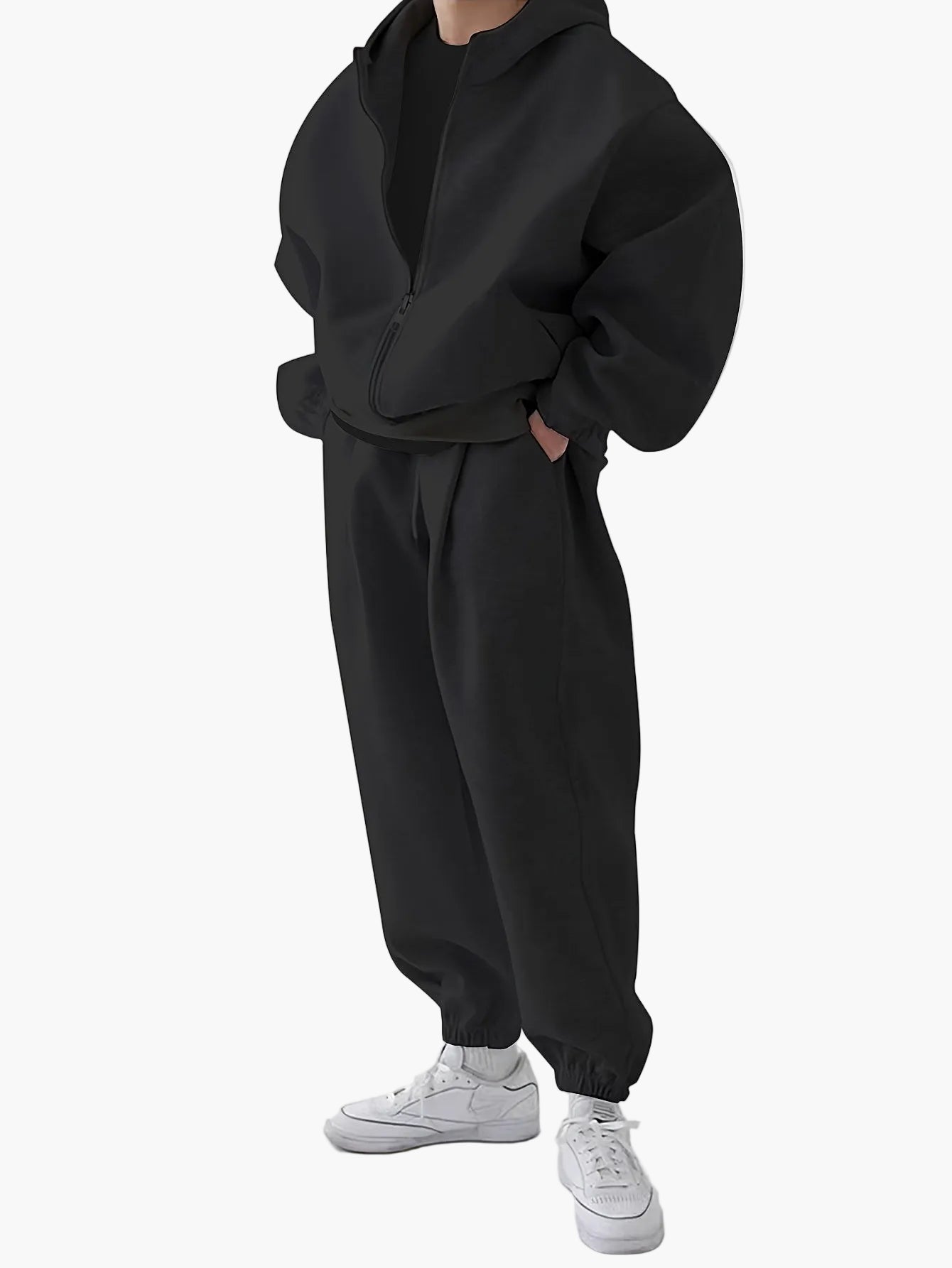 Herren Oversize Sportanzug mit Kapuze – Bequemer Trainingsanzug für Freizeit & Fitness