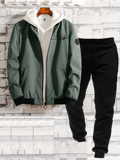 Herren Freizeit-Trainingsanzug im modernen Streetstyle – Jacke & Hose Set, ideal für Alltag und Freizeit