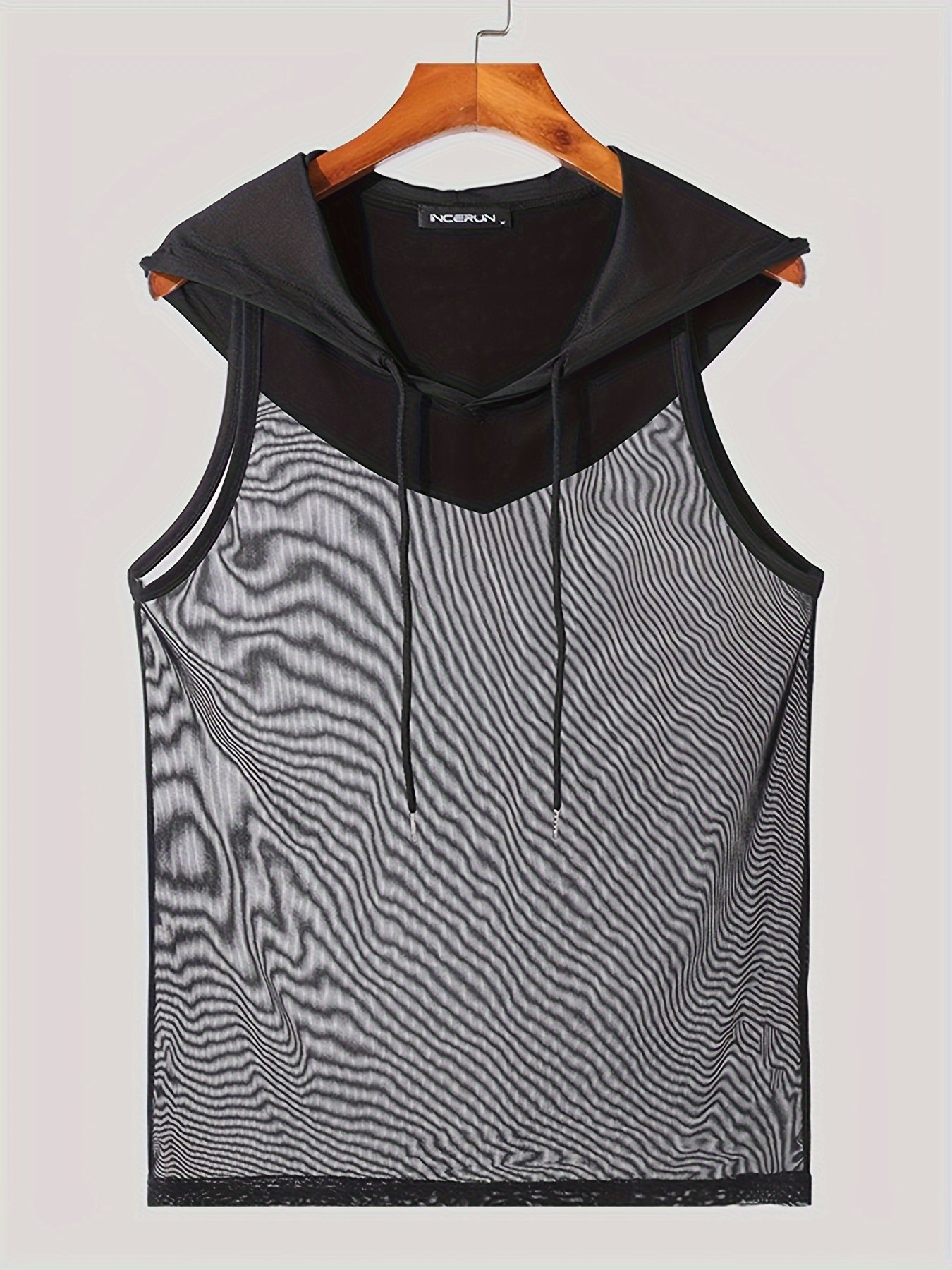 Herren Kapuzen-Sleeveless Tanktop Sportlich Modern Fitness Freizeit