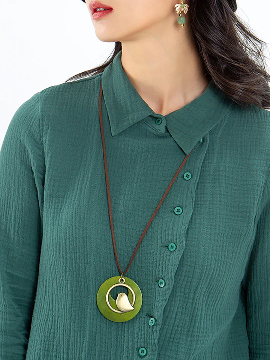 Unisex Retro Halskette mit Vogel-Anhänger für Vintage-Look und besondere Anlässe