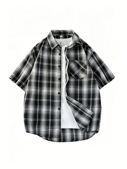 Herren Kurzarm Freizeithemd Kariert – Lässiger Style für Alltag und Freizeit