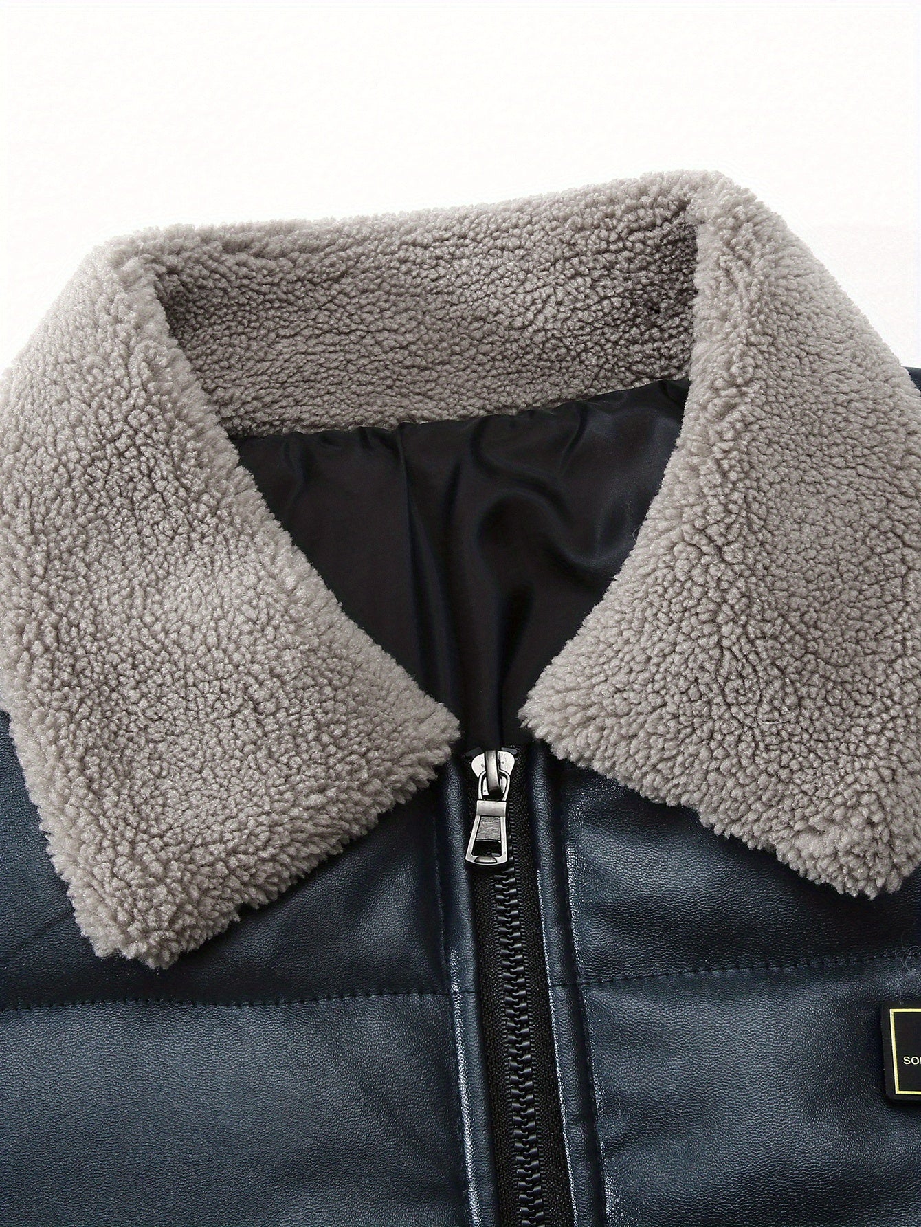 Herren Steppjacke mit Kunstfellkragen für Alltag & Freizeit – Casual Style