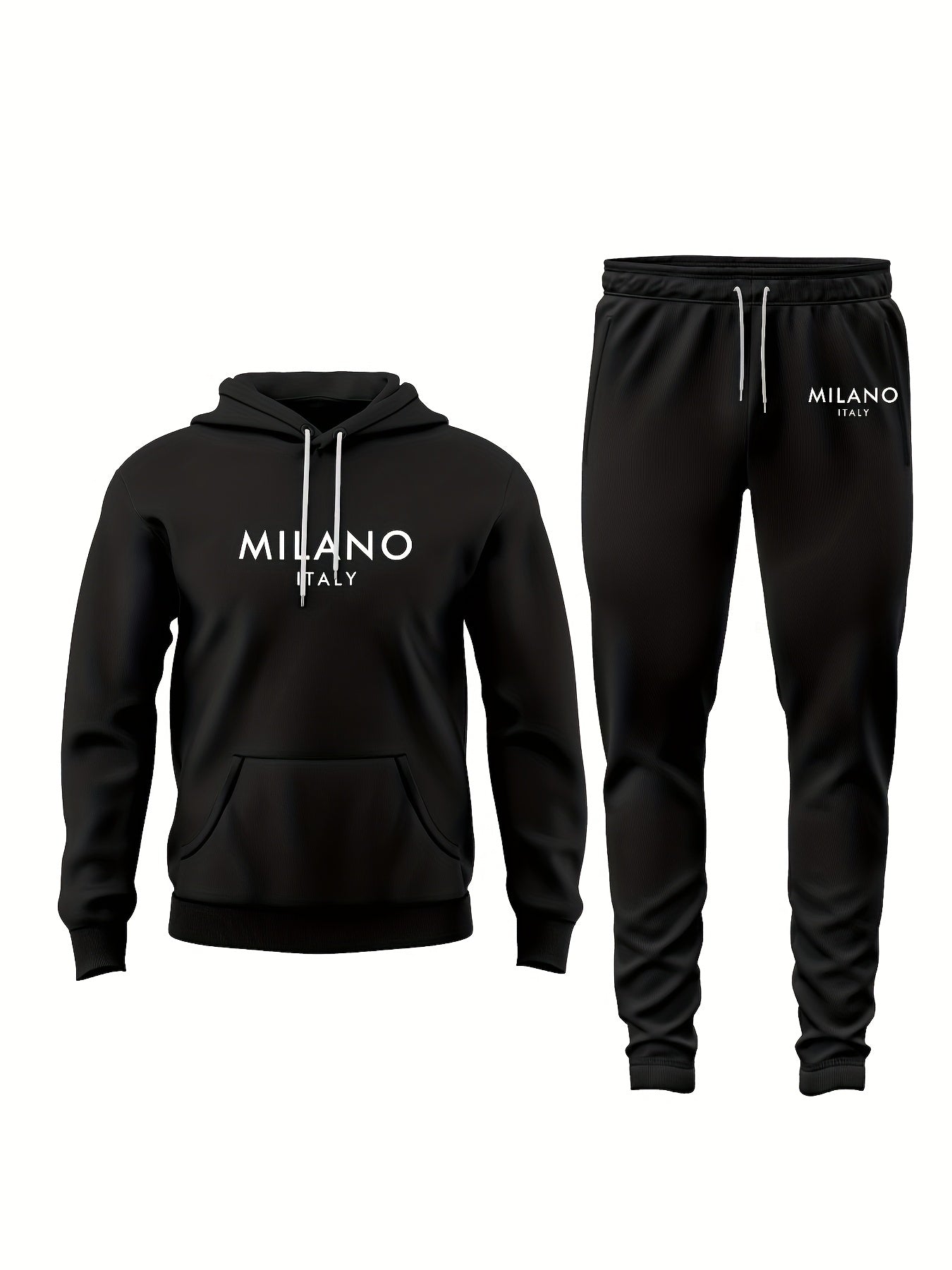 Herren Milano Italy Freizeit Jogginganzug Set – Hoodie & Jogginghose im modernen Streetwear Look