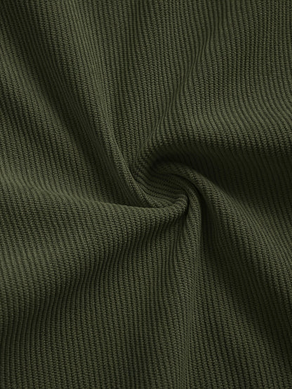 Herren Cordhemd Overshirt mit zwei Brusttaschen Langarm Freizeithemd