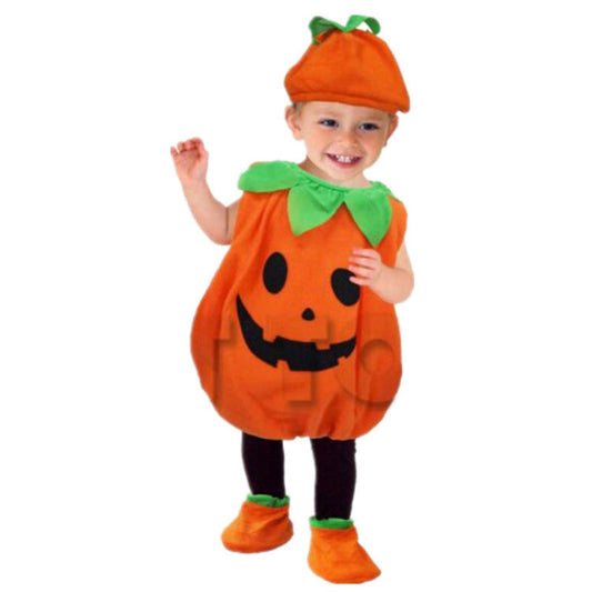 Kinder Kürbis Kostüm – Lustiges Halloween-Outfit für Jungen und Mädchen