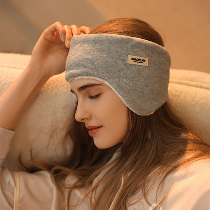 Winter Stirnband Ohrenwärmer mit flauschigem Futter, Strickoptik