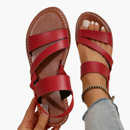 Damen Komfort-Sandalen mit Kreuzriemen – Modische Sommerschuhe für Alltag und Freizeit