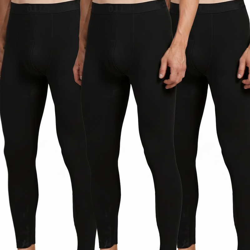 Herren Thermounterhose lang 3er Pack gefüttert Schwarz