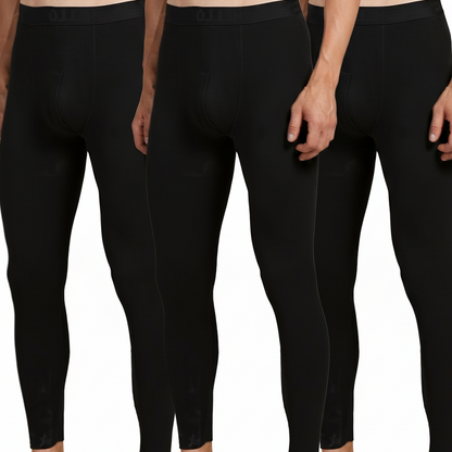 Herren Thermounterhose lang 3er Pack gefüttert Schwarz