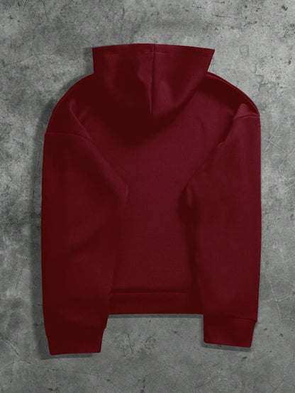 Unisex Reißverschluss Hoodie mit Kreuz- und Schriftzug-Print