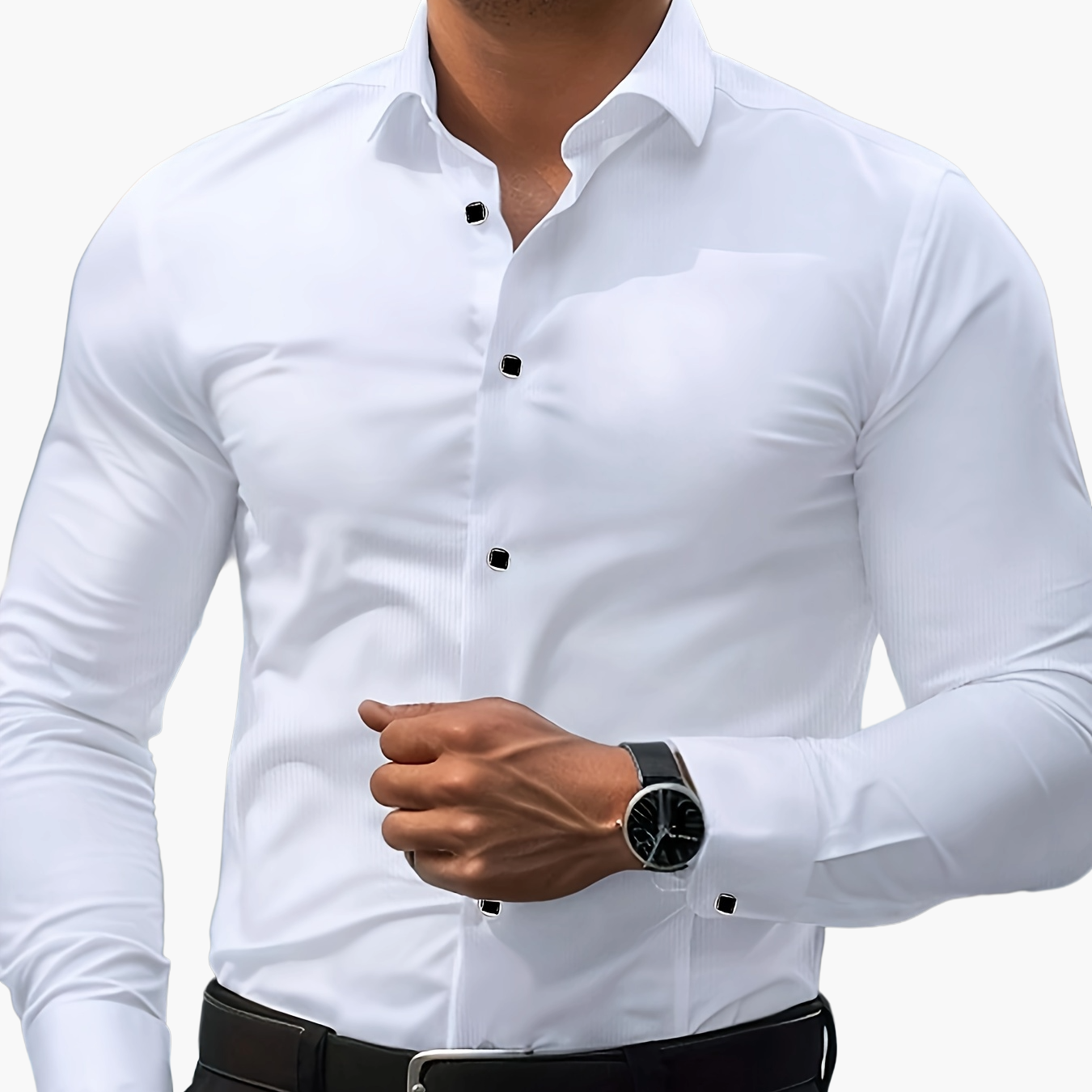 Herren Business Slim Fit Hemd – Elegantes Langarmhemd für Büro und Freizeit