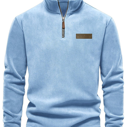 Herren Quarter-Zip Pullover – Moderner Freizeit-Look mit Stehkragen und Minimalistischem Design
