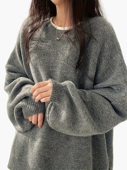 Damen Kuscheliger Oversize Strickpullover für Herbst und Winter – Lässiger Alltags-Look