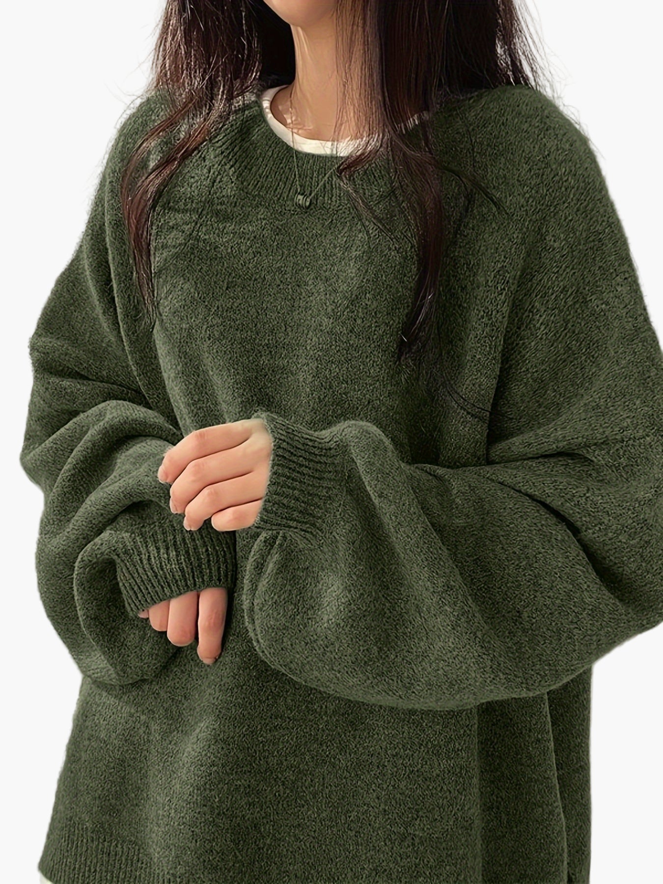 Damen Kuscheliger Oversize Strickpullover für Herbst und Winter – Lässiger Alltags-Look