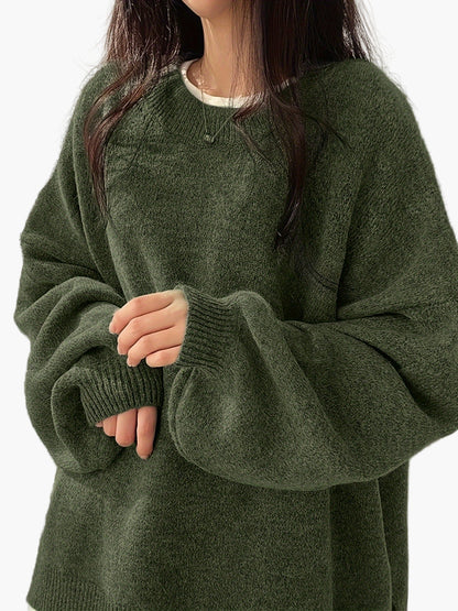 Damen Kuscheliger Oversize Strickpullover für Herbst und Winter – Lässiger Alltags-Look