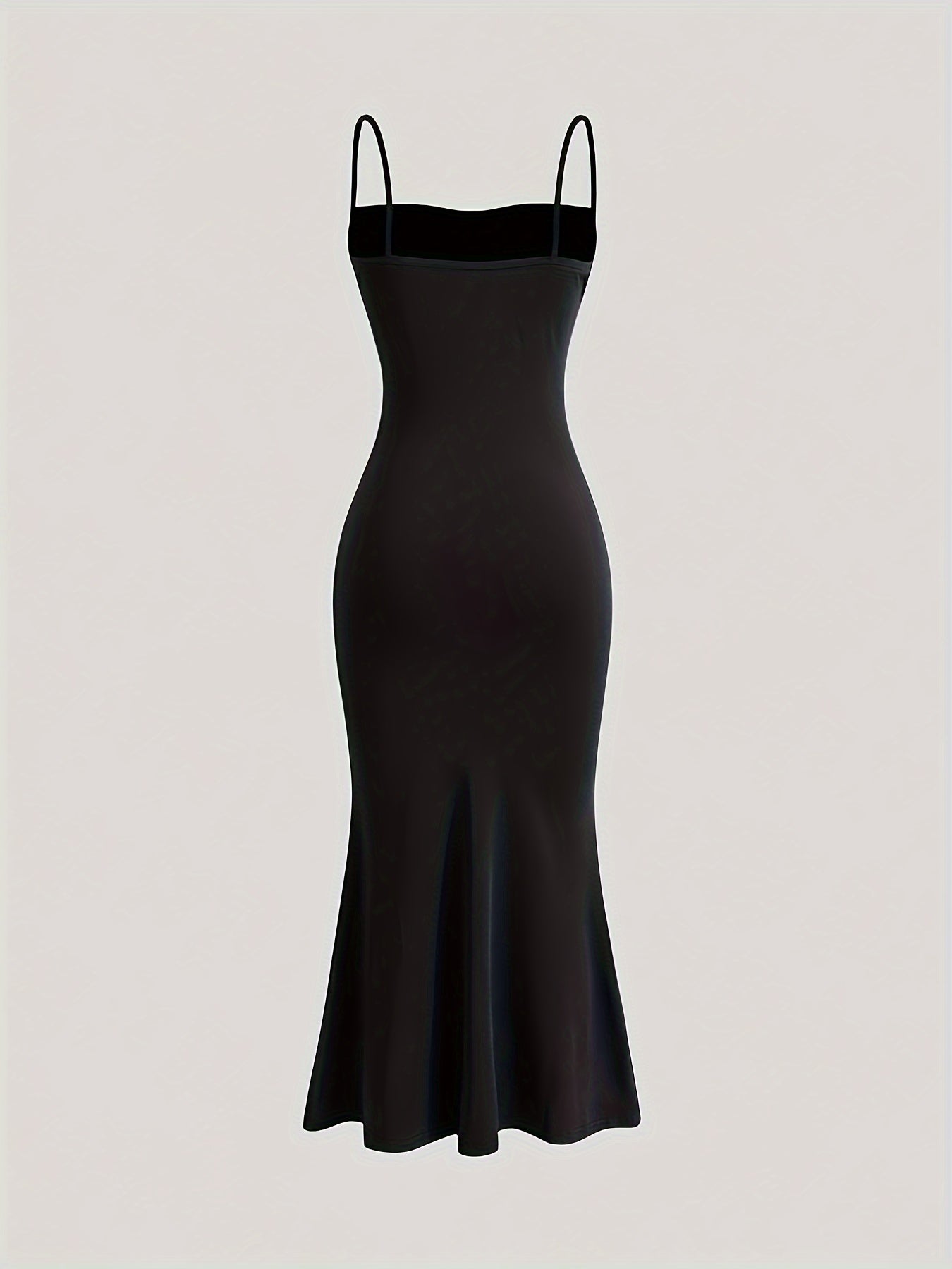 Damen Abendkleid Elegant Maxi Figurbetont mit Drapierung und Spaghettiträgern