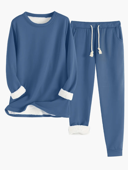 Damen Kuschelige Lounge-Set Zweiteilig – Bequemer Hausanzug für Alltag & Freizeit
