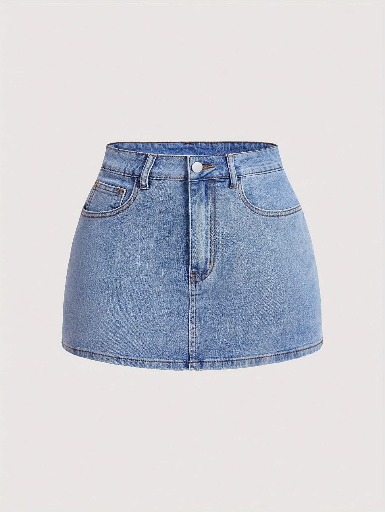 Damen Jeans Minirock im eleganten Stil mit verspielten Schleifen und Taschen – Perfekt für Freizeit und Sommer