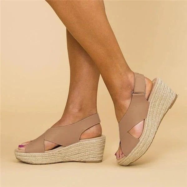 Damen Keilabsatz Sommerschuhe – Bequeme Orthopädische Sandalen für Alltag und Freizeit