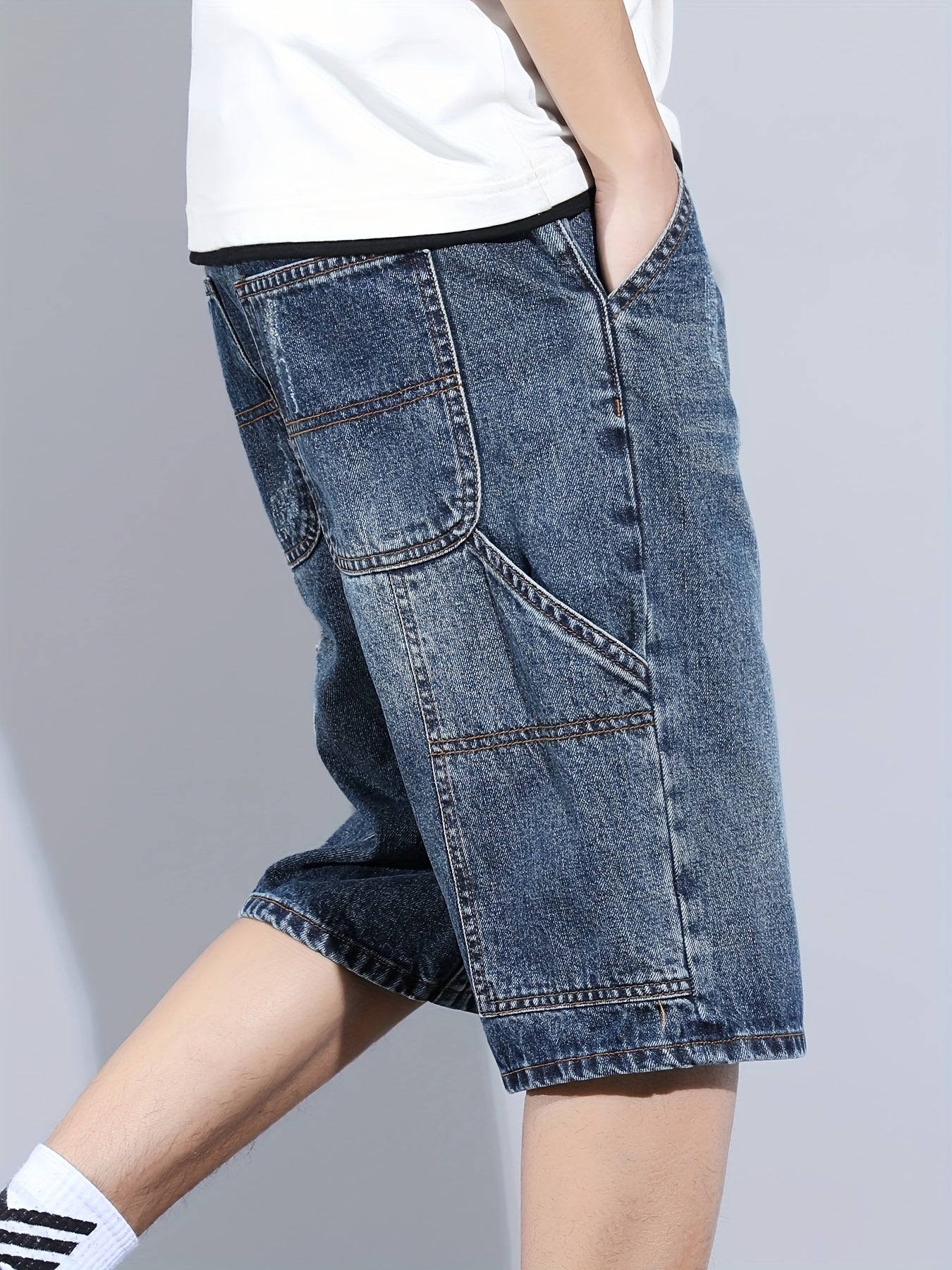 Herren Casual Jeans Shorts Regular Fit – Bequeme Freizeitshorts mit großen Taschen