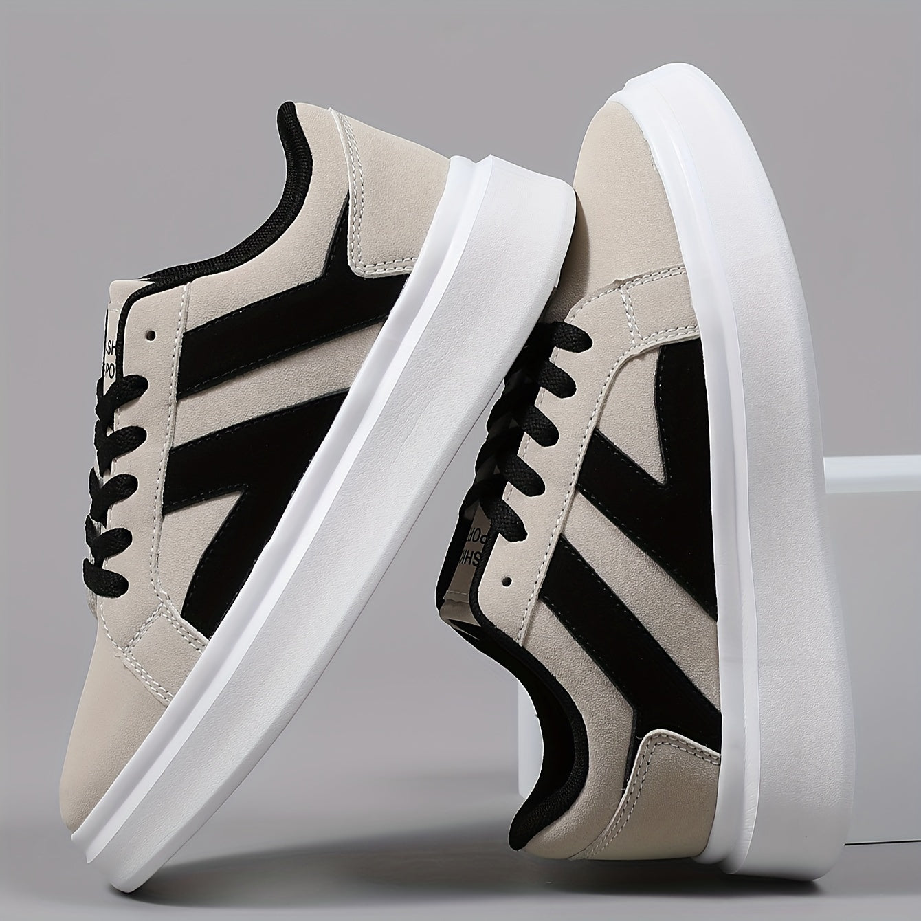 Herren Sneaker Streetstyle Low-Top mit Plateau und Kontrast-Design – Urbaner Alltagsschuh