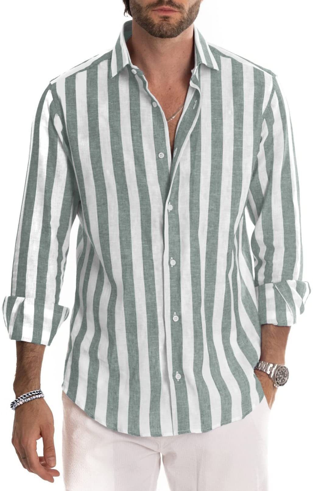 Herren Freizeithemd mit Streifen – Lässiger Look für Urlaub & Alltag