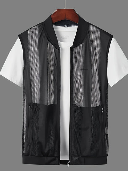 Herren Weste mit Reißverschluss für sportlichen Freizeit-Look