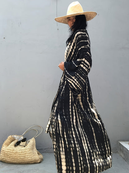 Damen Kimono Maxikleid im Boho-Stil – Elegantes Überwurfkleid für Strand & Urlaub