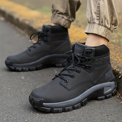 Herren Outdoor Stiefel mit Schnürung, hohem Schaft und profilierter Sohle