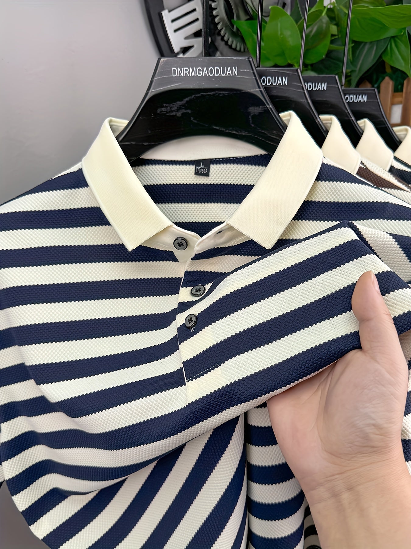Herren Polohemd Kurzarm mit Streifen – Klassischer Freizeitstil für Alltag und Freizeit