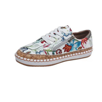 Damen Sneaker mit Blumenmuster – Modische Freizeitschuhe mit orthopädischem Komfort