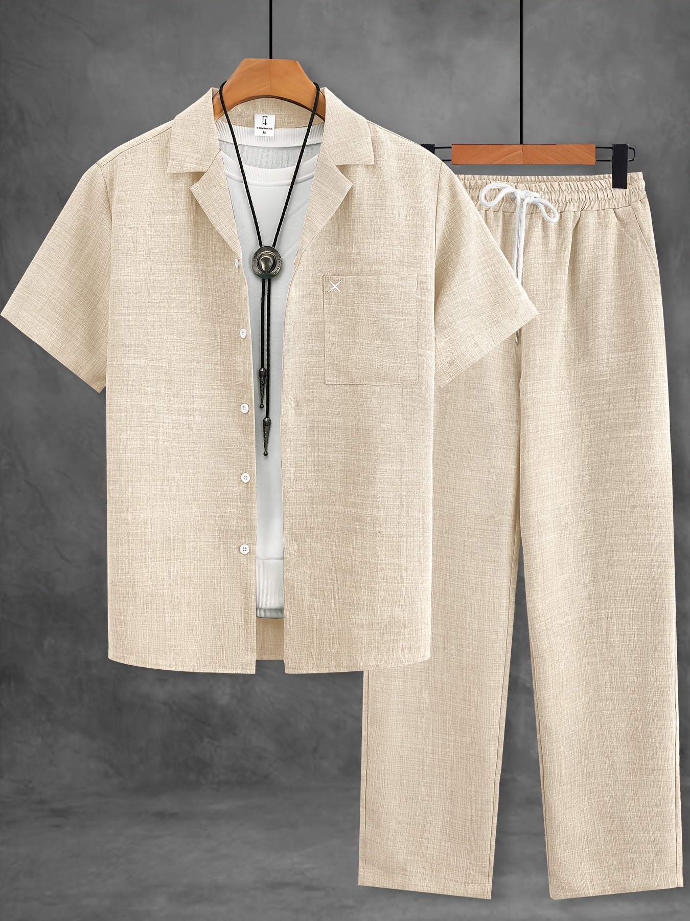 Herren Freizeit Set Kurzarm Hemd und Hose – Entspannter Sommer-Look für Alltag & Urlaub