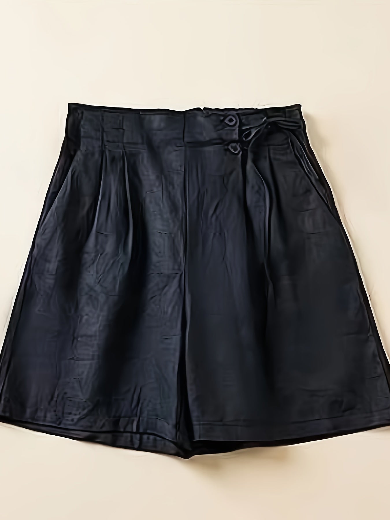 Damen Weite Freizeithose Shorts – Elegante High-Waist Culottes für Alltag und Büro