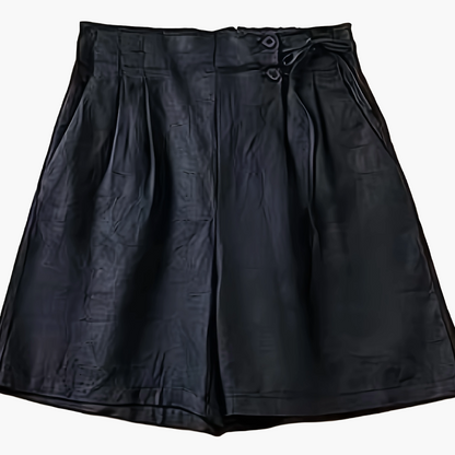 Damen Weite Freizeithose Shorts – Elegante High-Waist Culottes für Alltag und Büro