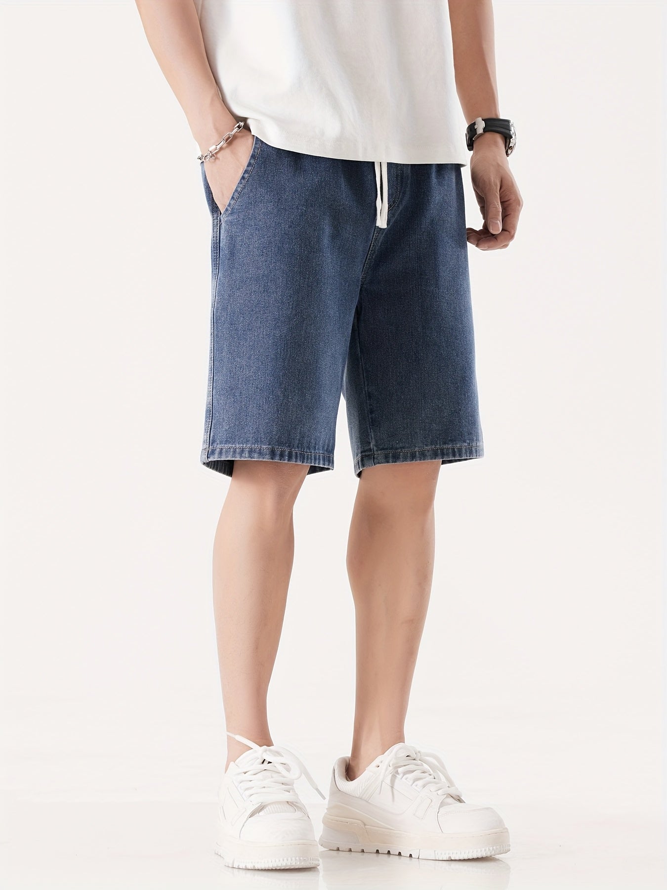 Herren Denim Shorts Lockerer Schnitt für Freizeit und Alltag