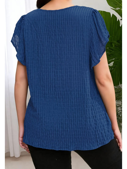 Damen Elegante Bluse mit Rüschenärmeln – Luftiges Oberteil für Alltag & Büro