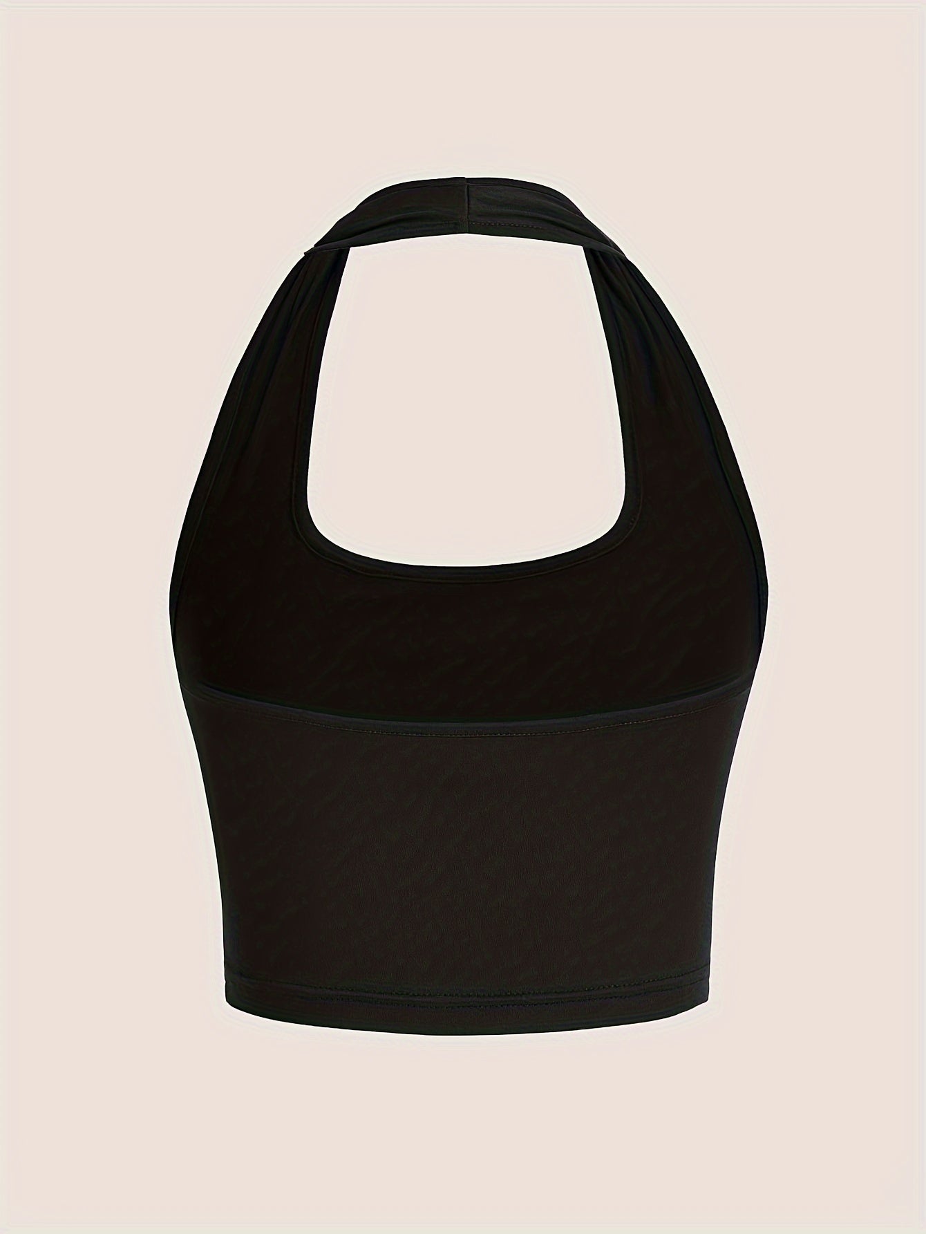 Damen Halter Neck Backless Crop Top – Modisches Sommer Basic für Freizeit & Streetwear