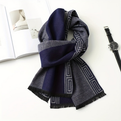 Unisex Schal mit Muster und Fransen | Warm & Stilvoll für Herbst Winter