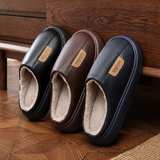 Unisex Winter Pantoffeln mit warmem Futter und rutschfester Sohle