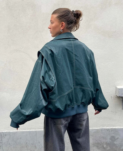 Damen Oversized Bomberjacke – Trendige Streetwear für Alltag und Freizeit