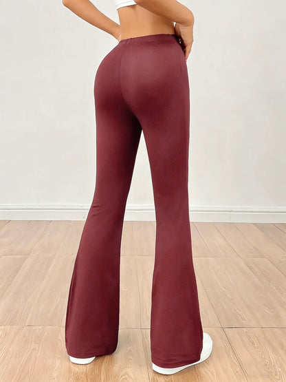 Damen High Stretch Schlaghose – Figurformende Flared Pants für Alltag und Freizeit