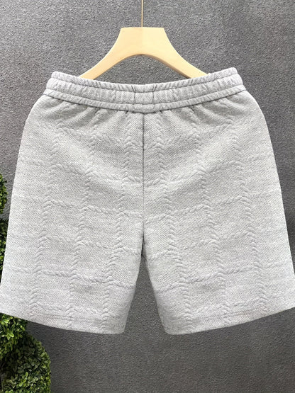 Herren Designer-Shorts mit 3D-Prägung – Modische Freizeit- und Loungewear