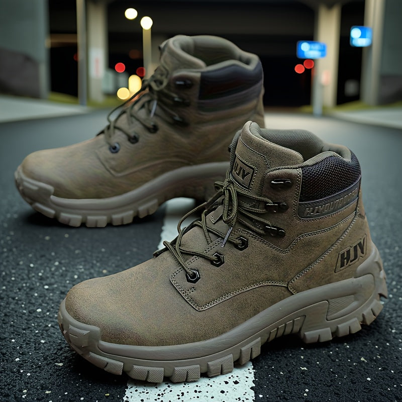 Herren Outdoor Stiefel mit Schnürung, hohem Schaft und profilierter Sohle