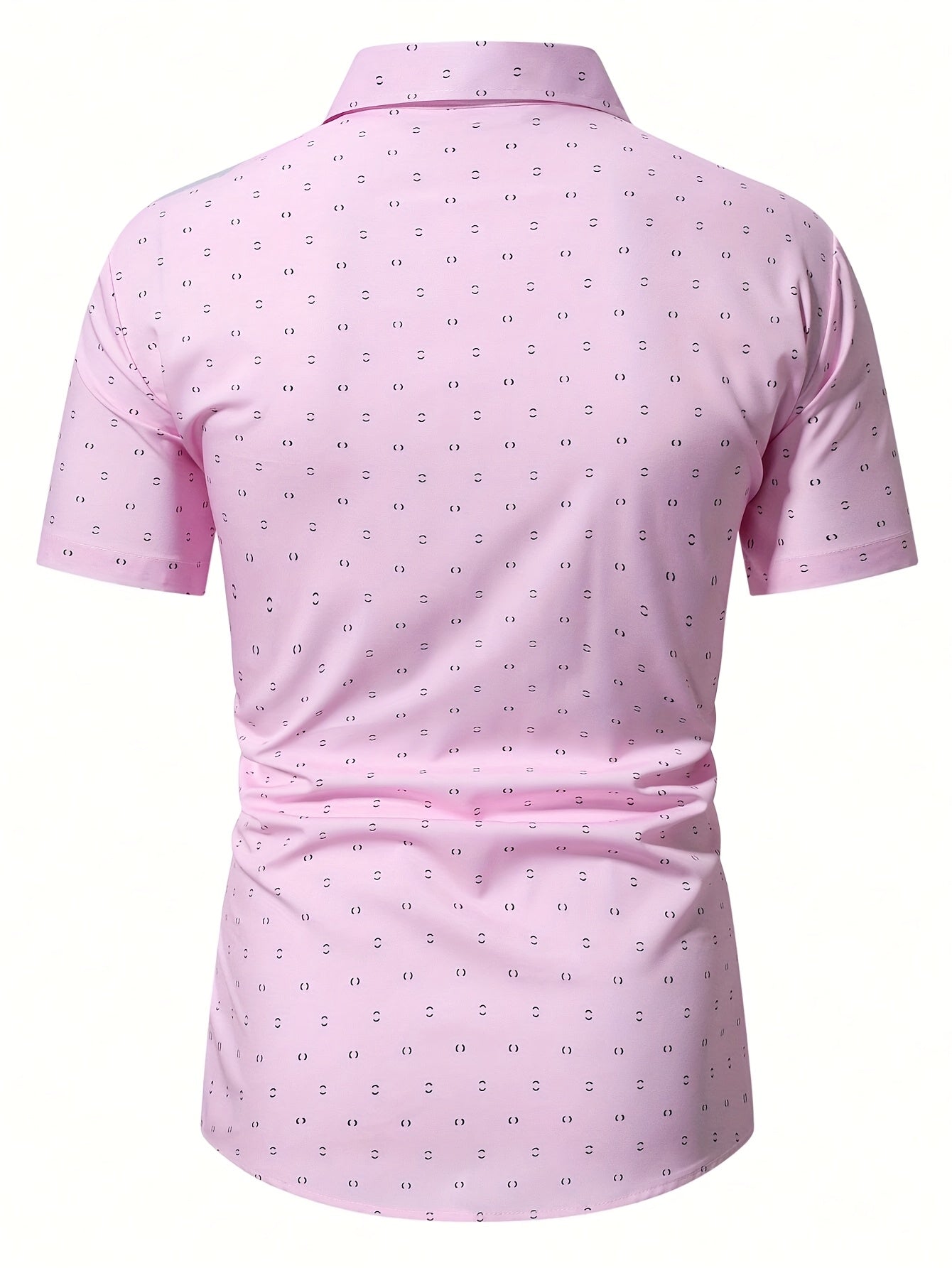 Herren Kurzarm Business-Freizeithemd mit modernem Minimal-Print – Stilvoll für Büro & Alltag