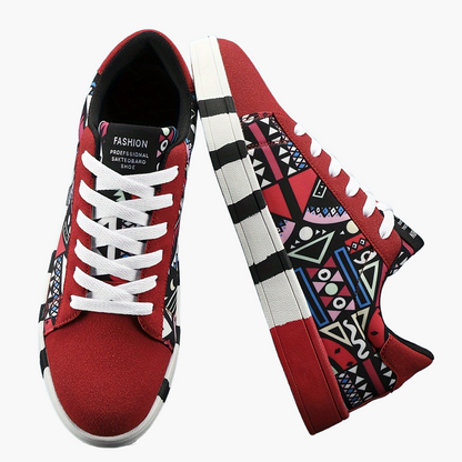 Herren Sneaker mit geometrischem Muster – Urbaner Freizeitschuh, Streetstyle, Outdoor